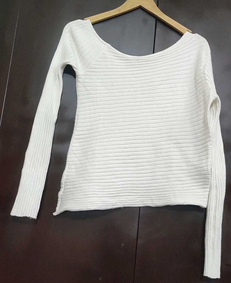 White Winter Top For Girl Or Woman 32 Bust