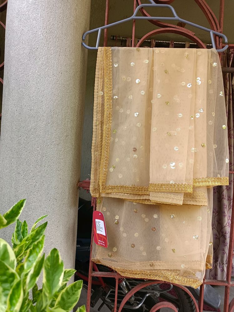 Branded New Gold Toned Embroidered Dupatta💛💛💛