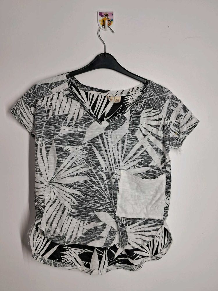 Leaf Print Top