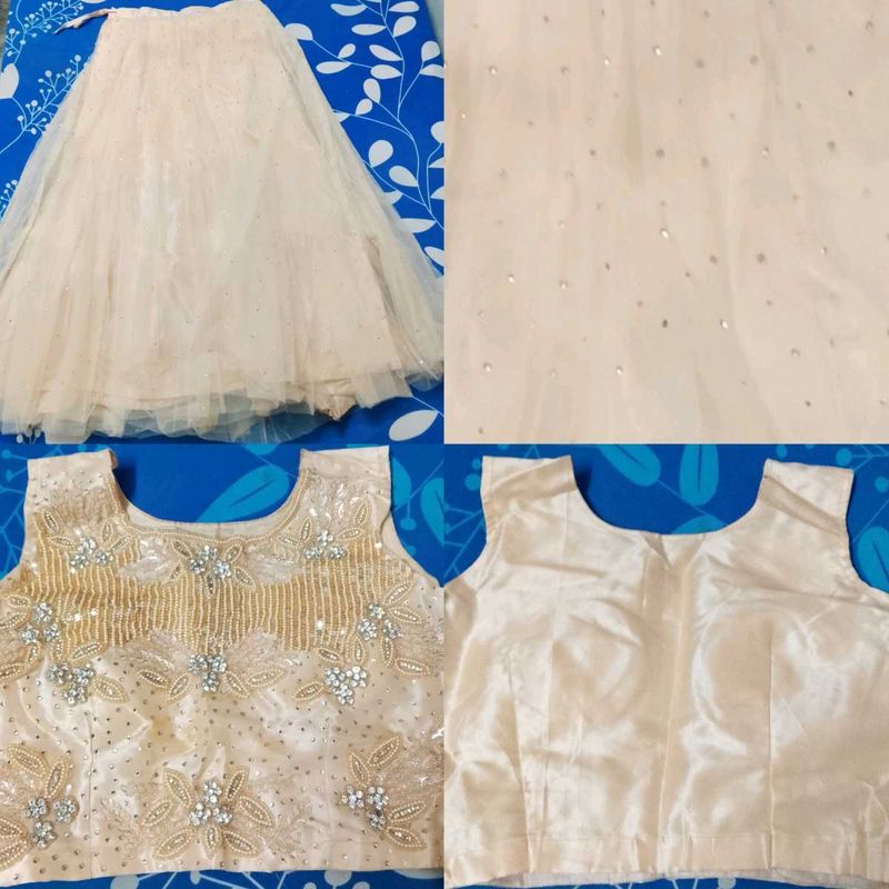 Peach Indo Western Style Lehenga For Womens