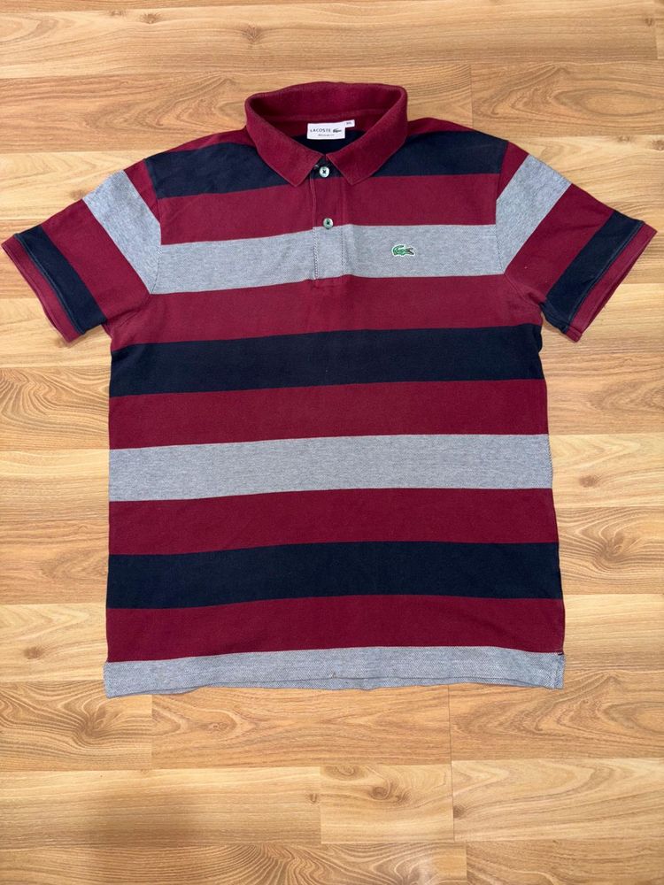 Lacoste Striped Polo T-Shirt - Men&#39;s Casual