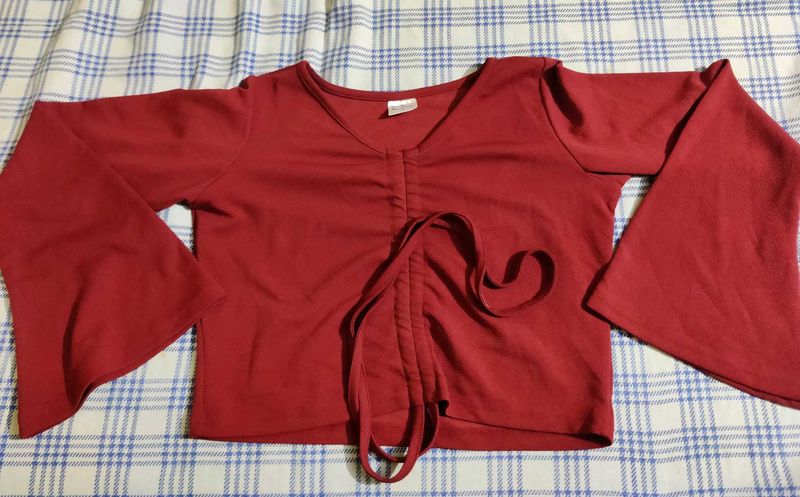 Maroon Crop Top 😻