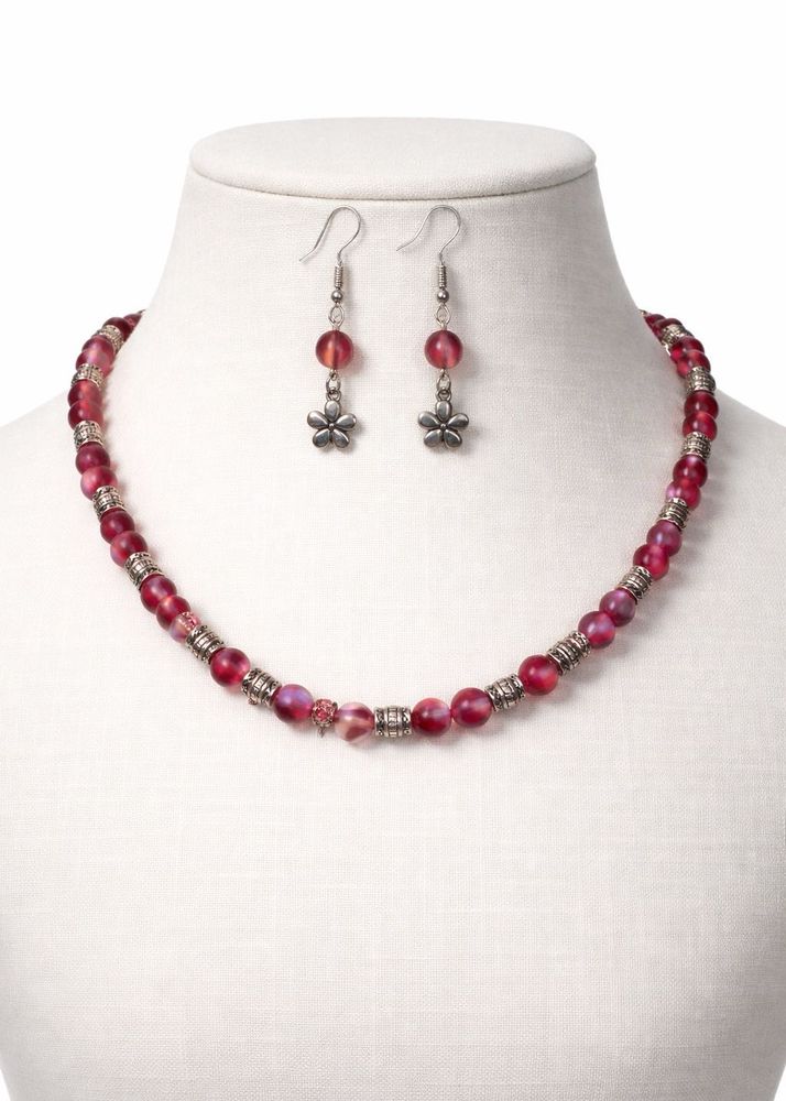 Beaded Necklace &amp; Earring Set