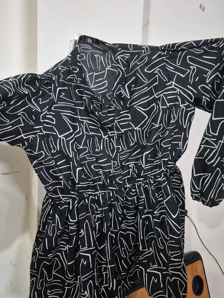 Abstract Print Dress