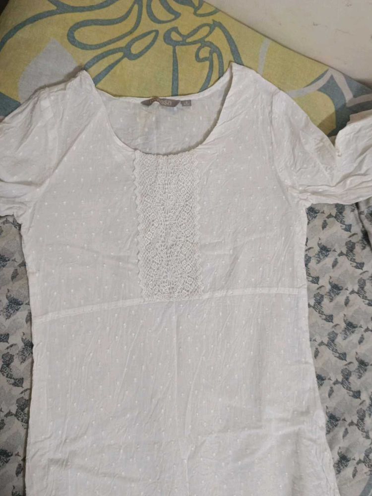 White Embroidered Top