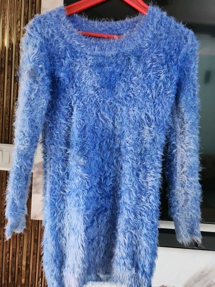 Blue Fuzzy very soft dress