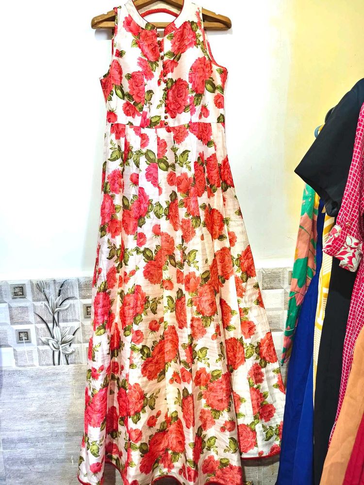 Floral Maxi Dress Chest Size 34-36 inches