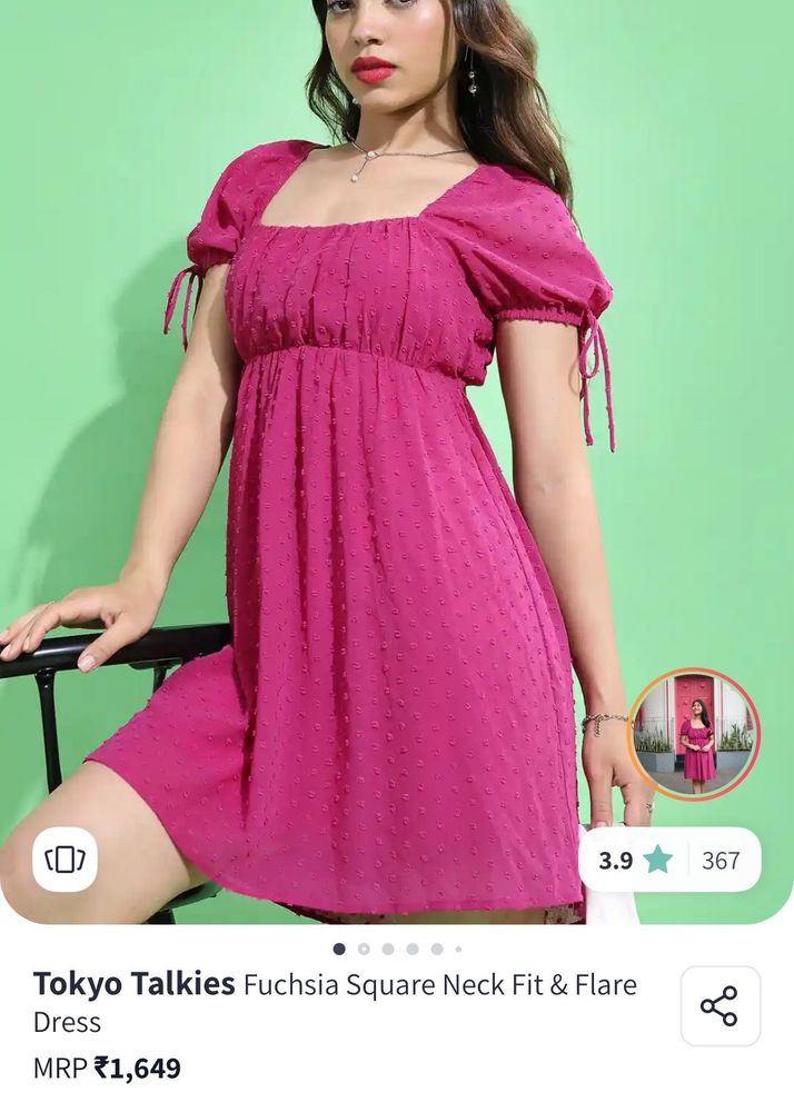 Tokyo Talkies Fuchsia Dress