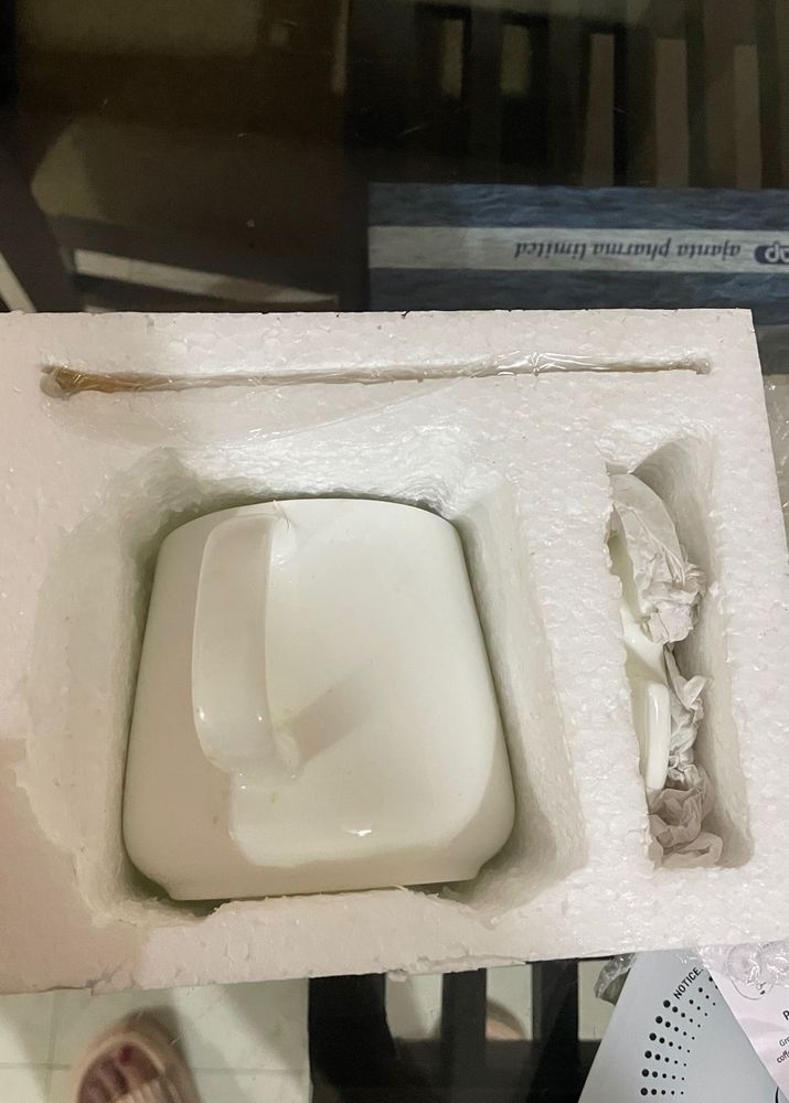 New Heating coasterWhite Ceramic Mug