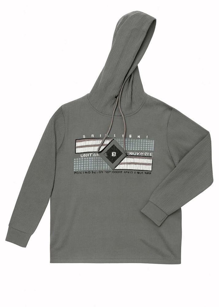 Stylish Grey Long Sleeve Hoodie