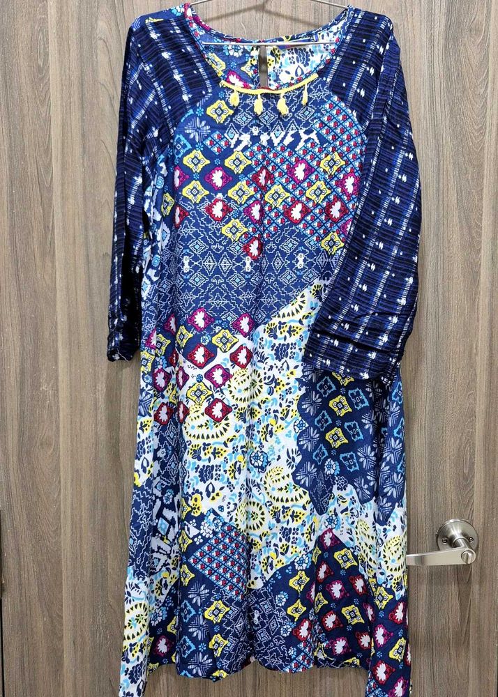 Patchwork Print Dress