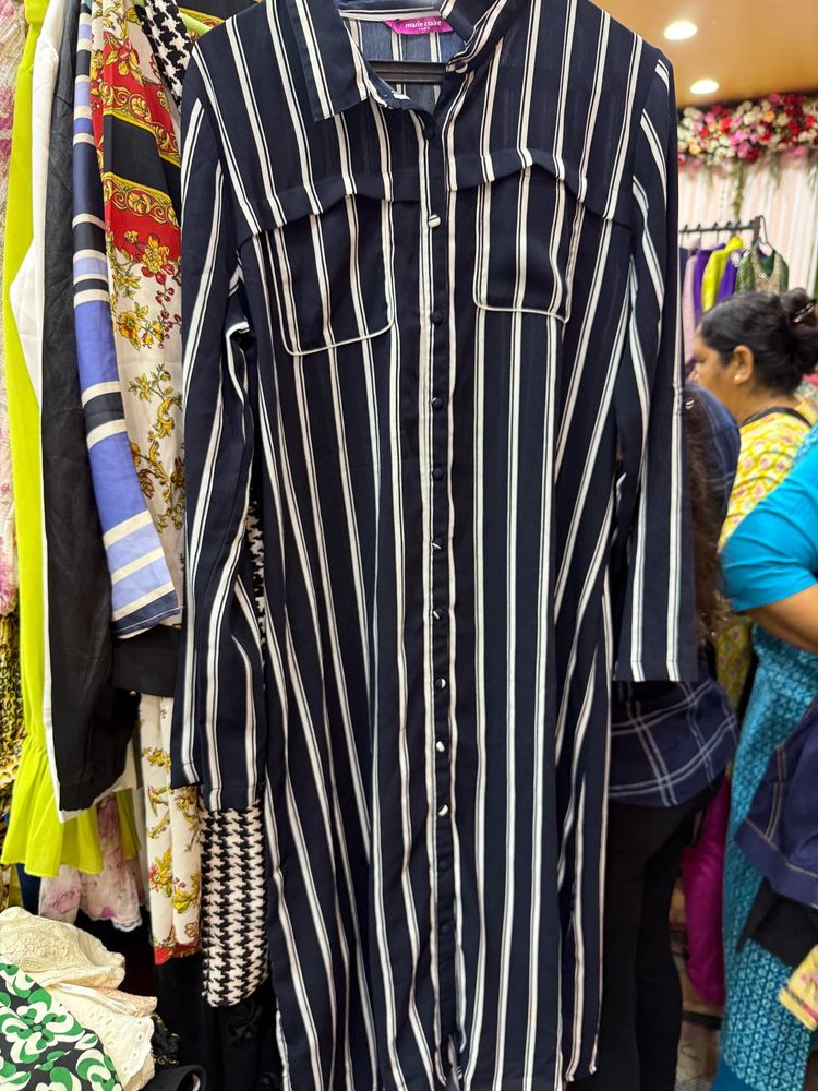 Striped Shirt Dress