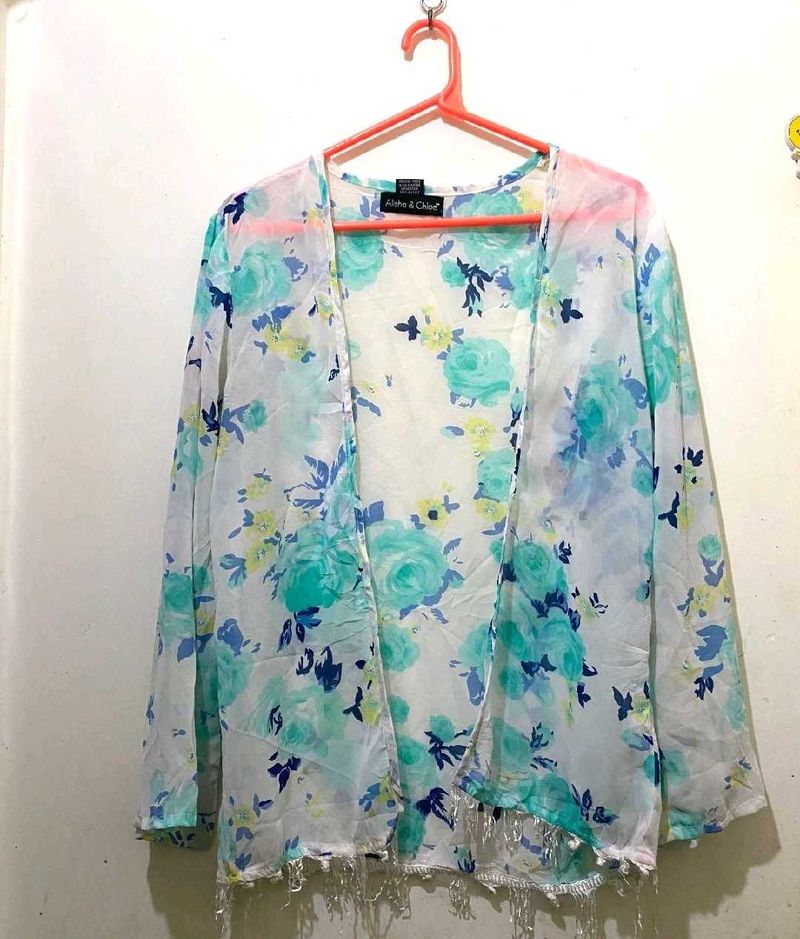 Floral Print Kimono