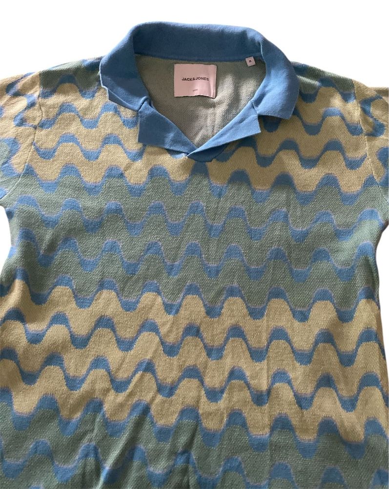 Jack &amp; Jones Retro Wave Knit Polo