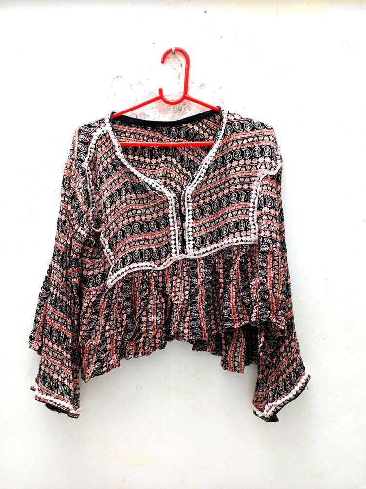 Printed Crop Top
