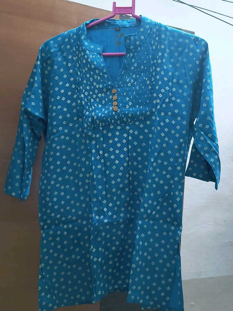 Elegant Blue Printed Kurta