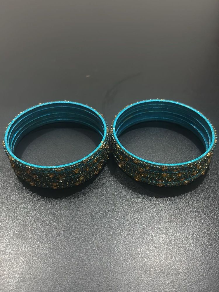 Blue Metal Bangles