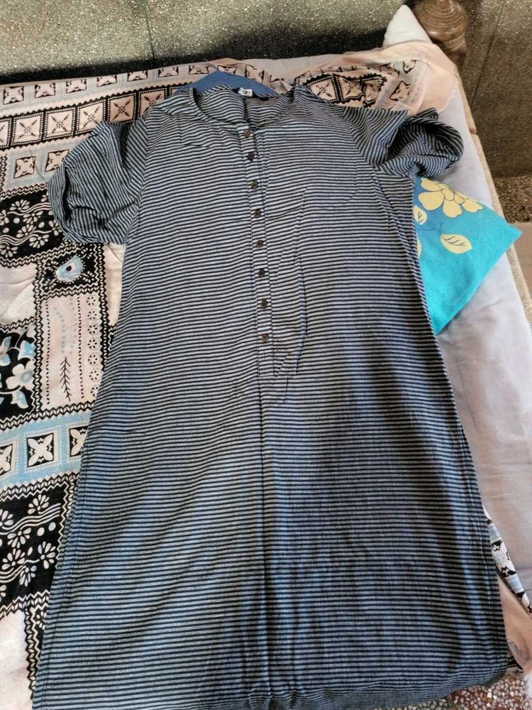 Striped Button-Down Dress