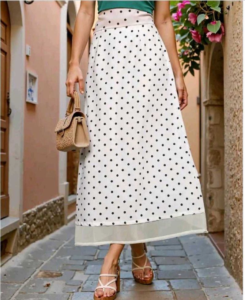 Polka Dot Midi Skirt