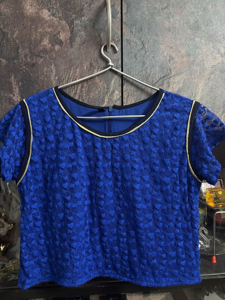 Royal Blue Lace Top