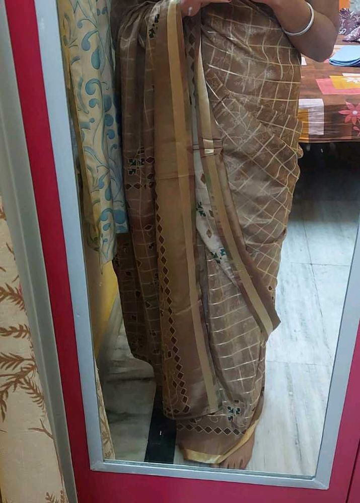 glossy soft stylish saree