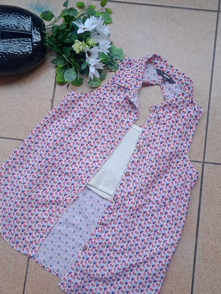 Cute Heart Print Top