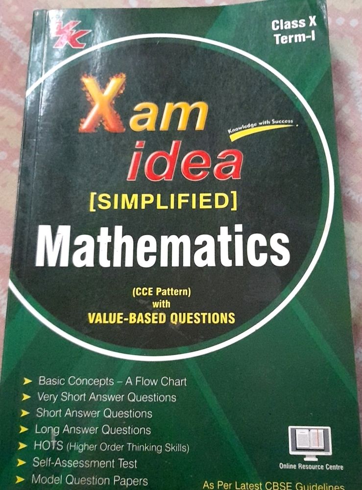 Xam IDEA Mathematics Class Xth Term 1