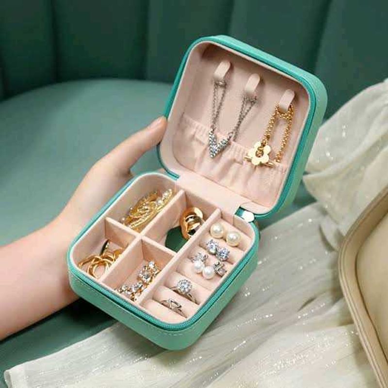 Mint Green Jewelry Travel Case
