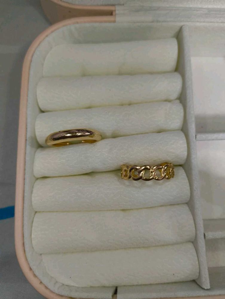 Gold Tone Rings - Set of 2