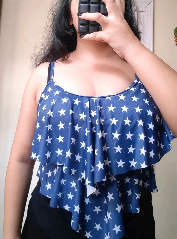 PRICE DROPP🚨starry blue padded tankini top