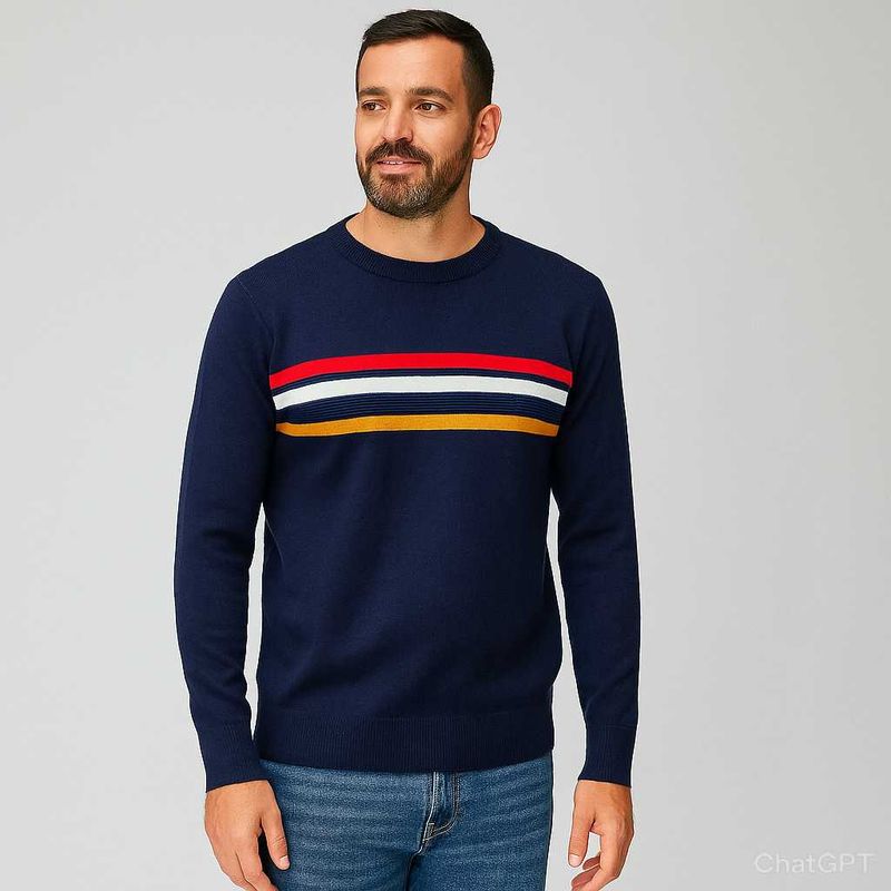 Striped Navy Blue Sweater