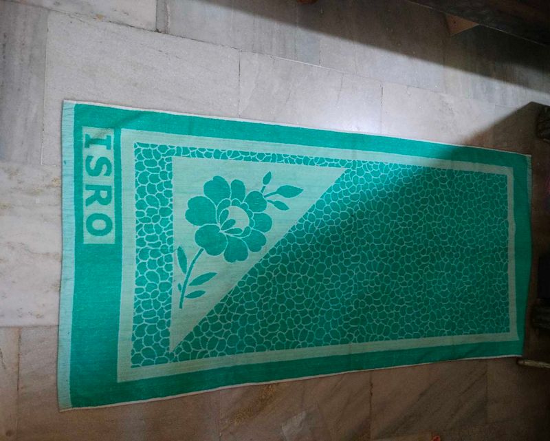 ISRO Inspired bluish green Bedsheet