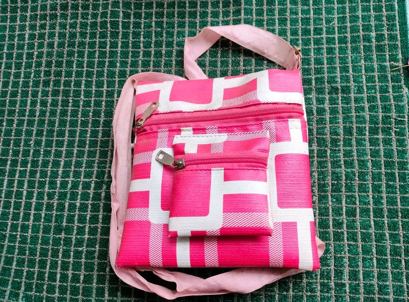 Girly Long Check Slingbag