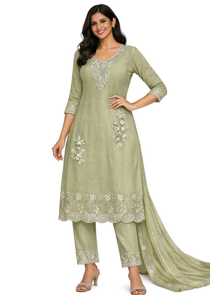 women kurti trouser dupatta with new design 😍💗