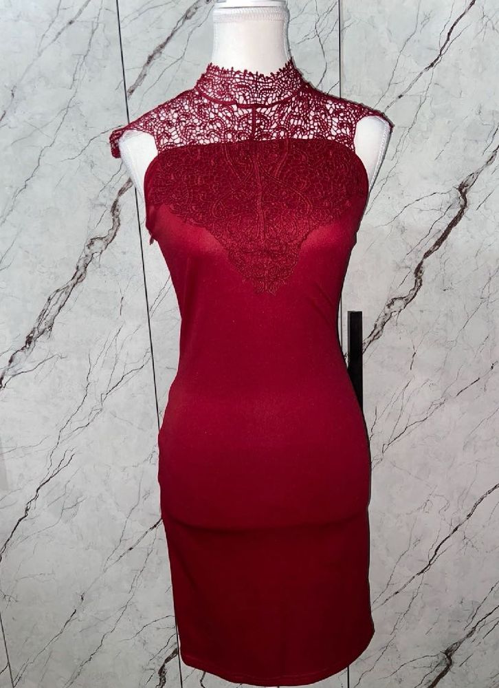 Burgundy Bodycon Dress