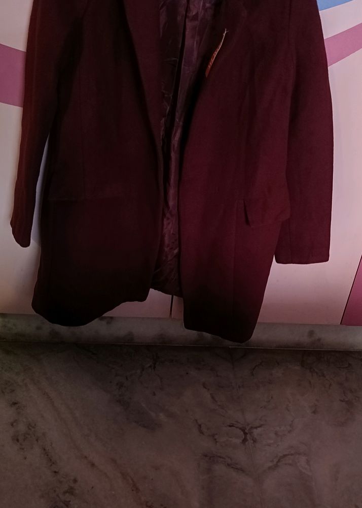 New Maroon overcoat available With tag