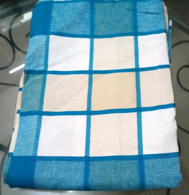 Aesthetic Table Cloth - Blue And White Check Print