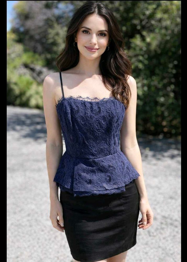 ❤️‍🔥Navy Blue Lace Corset Dress❤️‍🔥