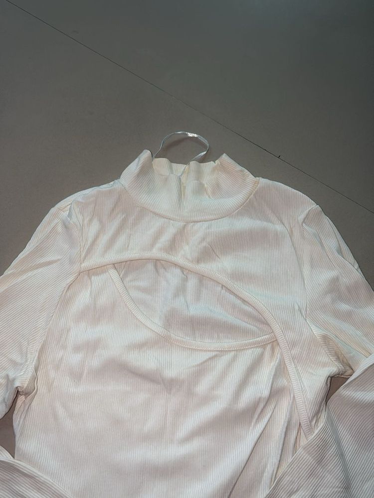 Beige Bodyfit Top