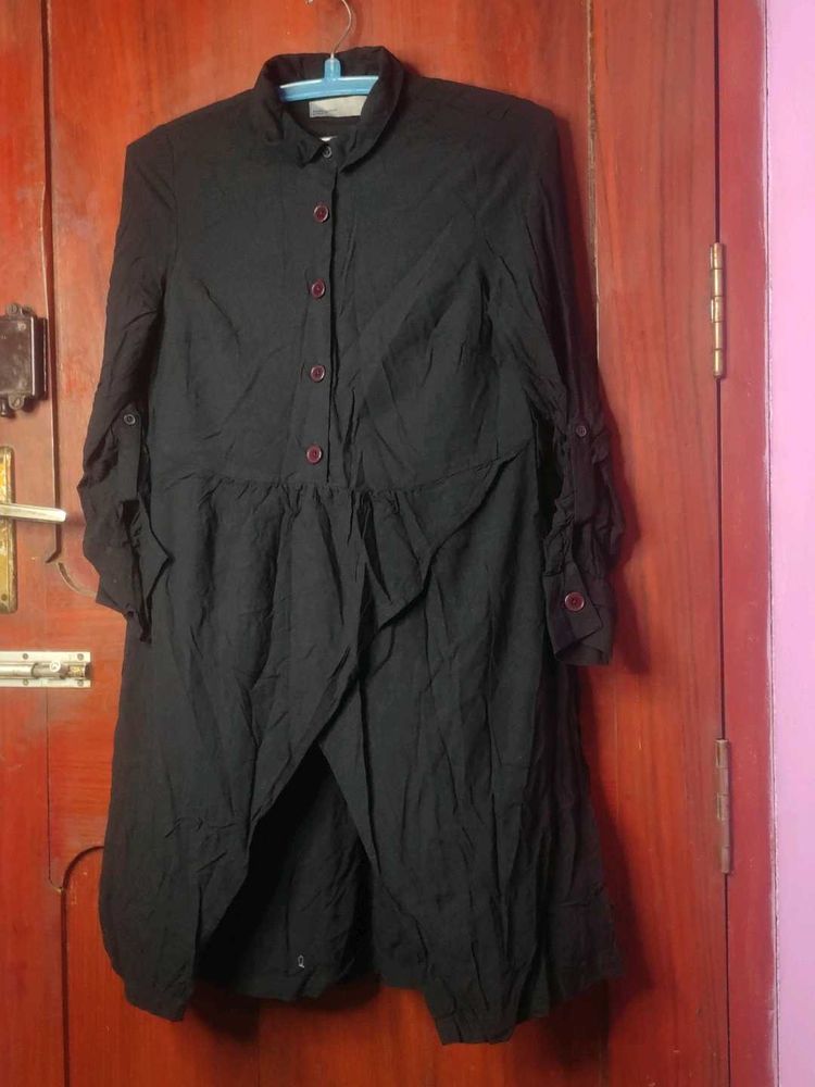 Black Button-Down Dress