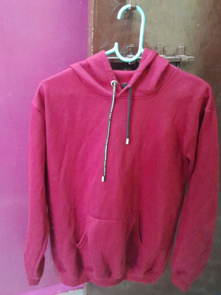 Maroon Colour Fleece Thick Hoodie