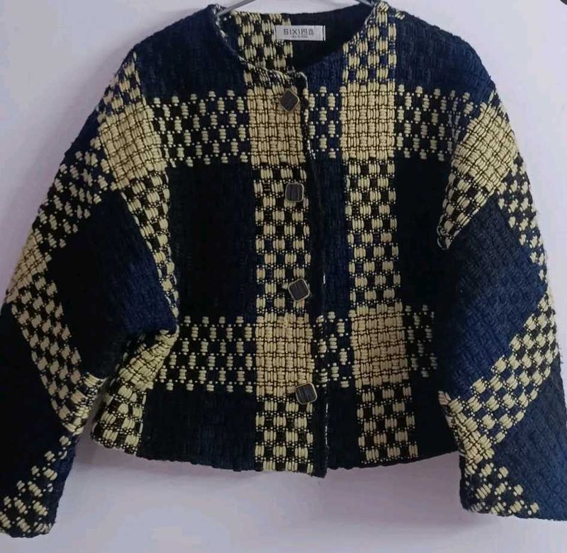 Vintage Plaid Woven Jacket