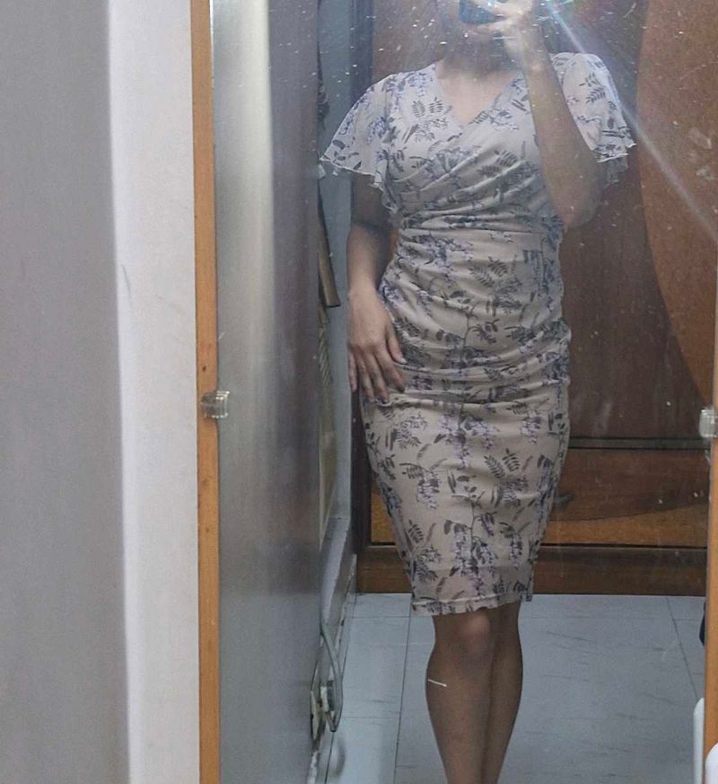 LAVENDER MIDI FLORAL DRESS
