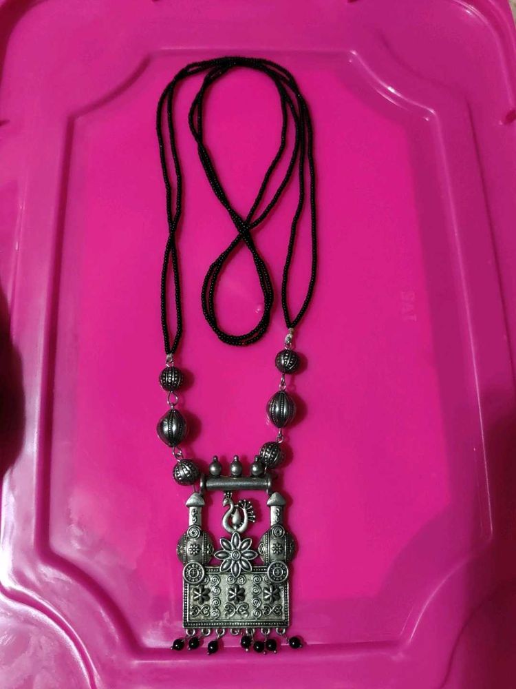 Ethnic Silver Necklace