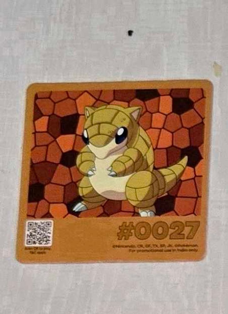 Cadbury Oreo Pokemon Card Sandshrew Freebie