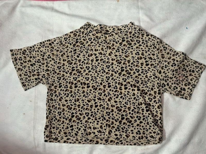 Animal Print Crop Top