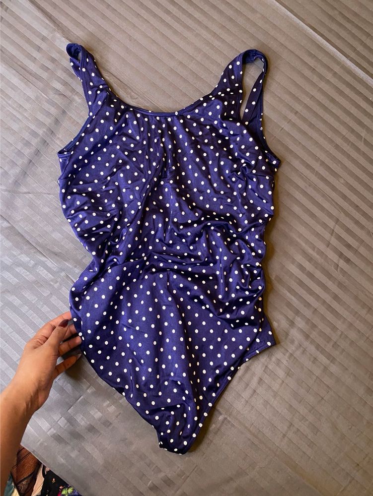 Navy Polka Dot Swimsuit