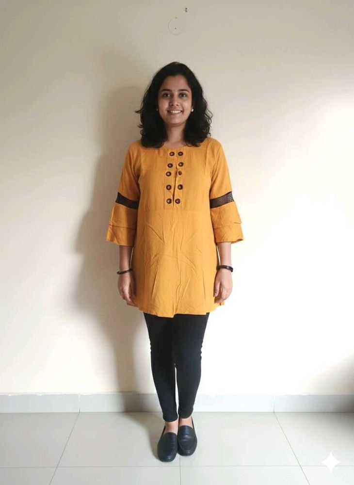 Mustard Button-Up Top