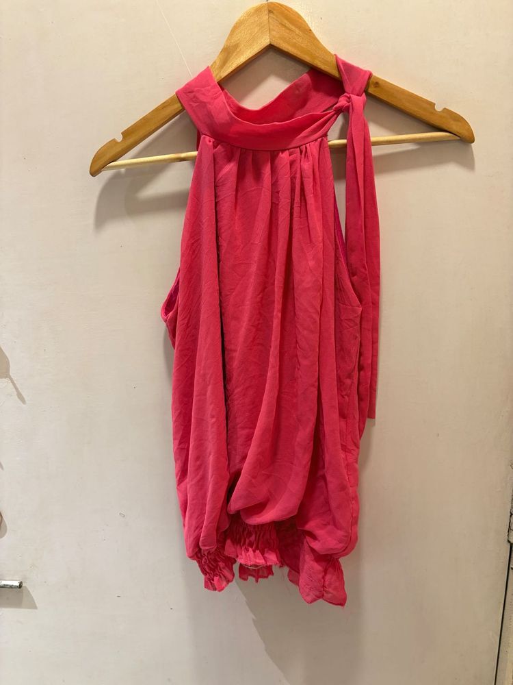 Chic Pink Halter Top