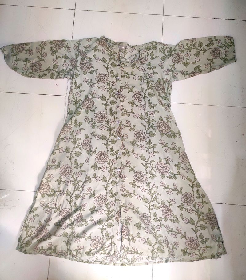 Cool Cotton Standing Collar Kurti